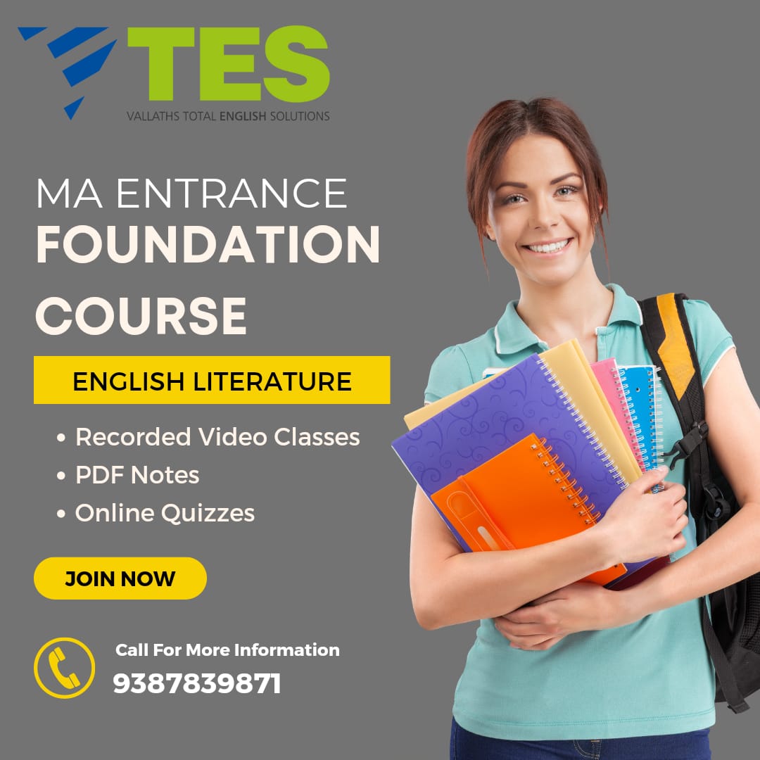 MA ENTRANCE – ENGLISH LITERATURE FOUNDATION COURSE