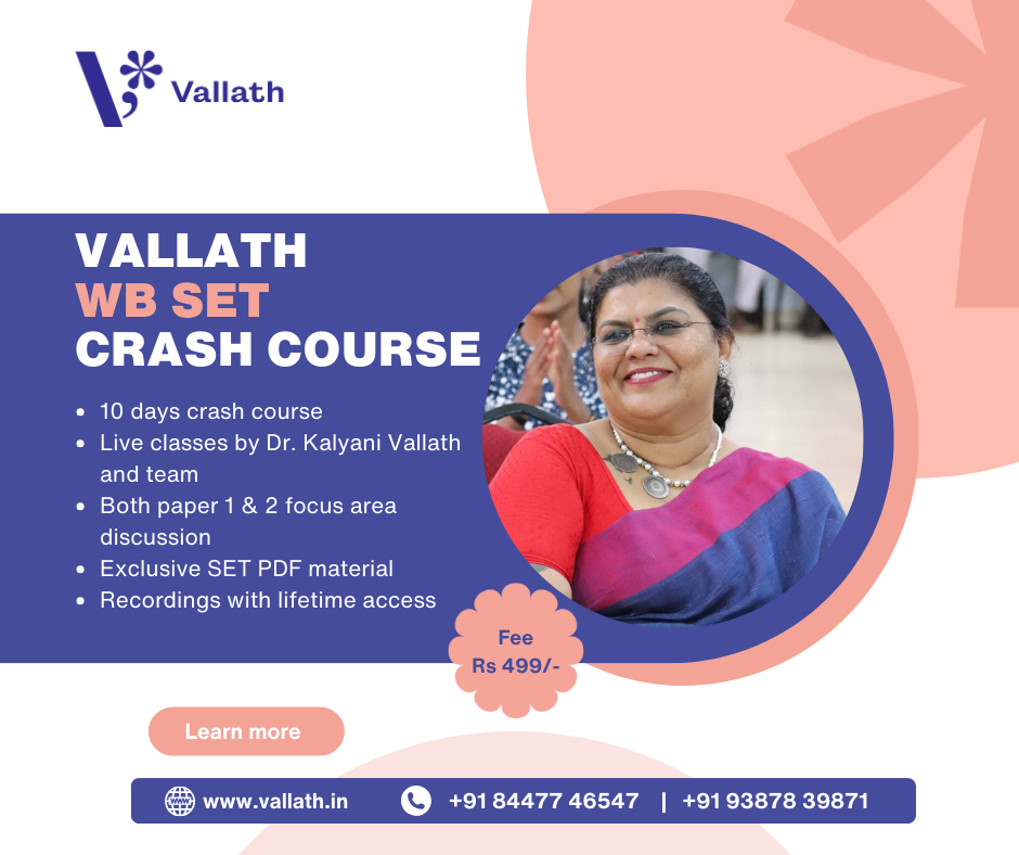 Vallath WB SET Crash Course