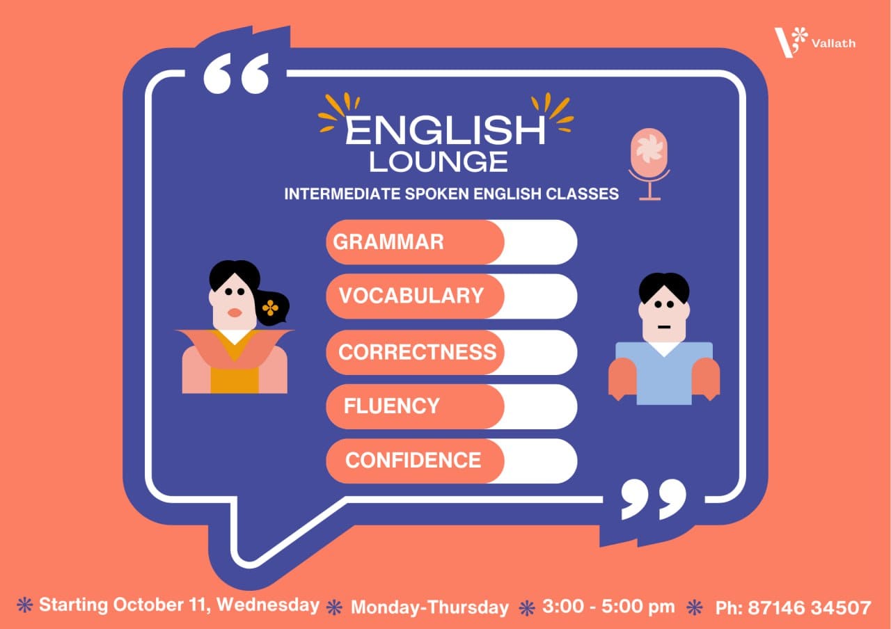 ENGLISH LOUNGE – Intermediate Spoken English Classes