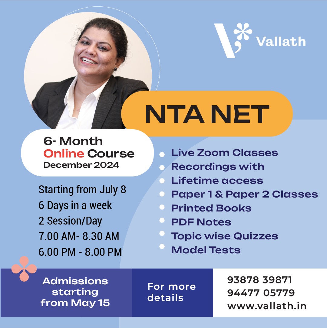 NTA NET 6-MONTH COMPREHENSIVE ONLINE COURSE DECEMBER 2024