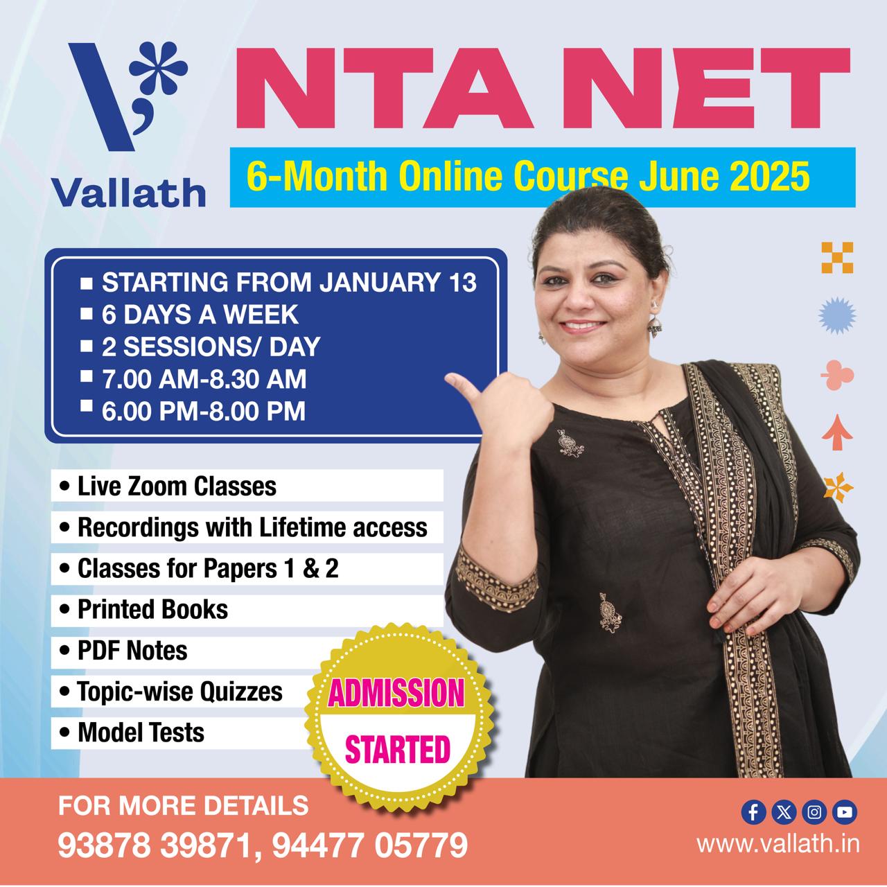 NTA NET 6-MONTH COMPREHENSIVE ONLINE COURSE JUNE 2025