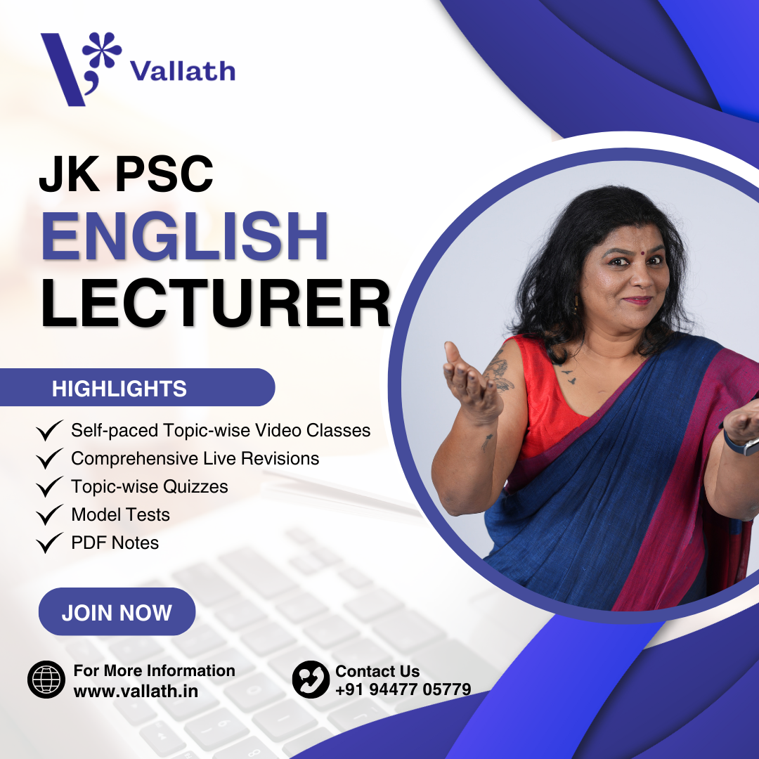 JK PSC English Lecturer 2025