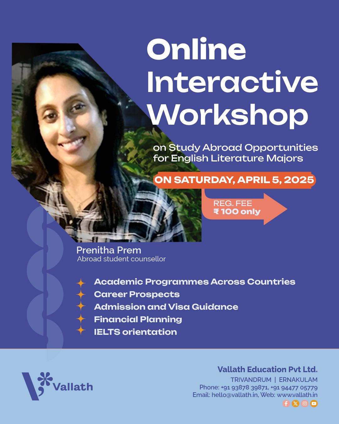 Online Interactive Workshop on Study Abroad Opportunities for English Literature Majors