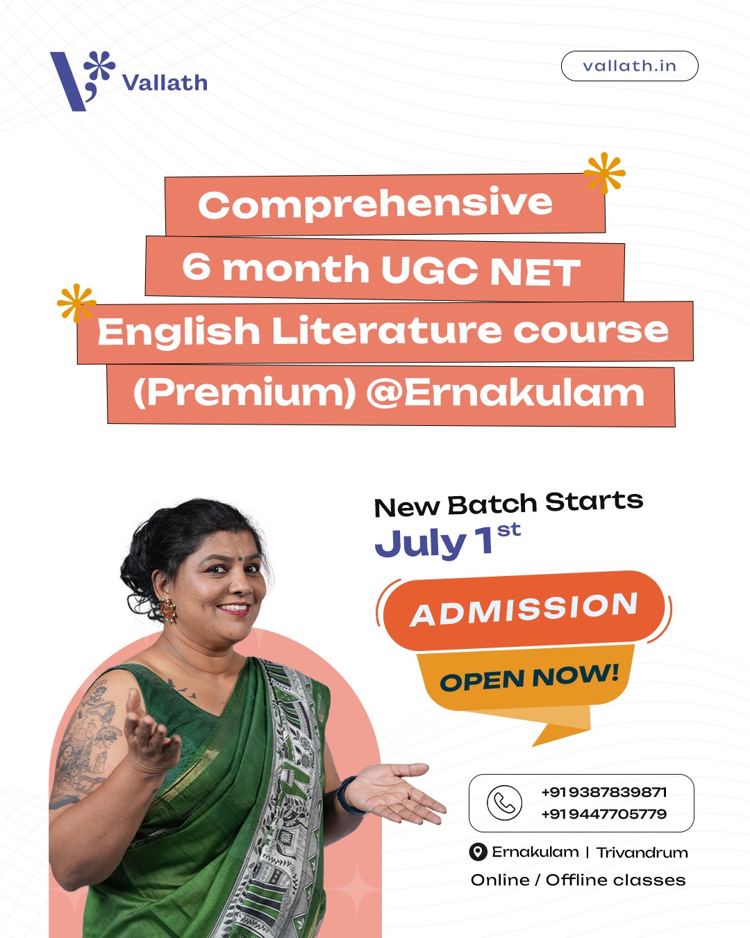 NTA NET 6-MONTH COMPREHENSIVE REGULAR COURSE DECEMBER 2025 @ ERNAKULAM (FIRST INSTALMENT)