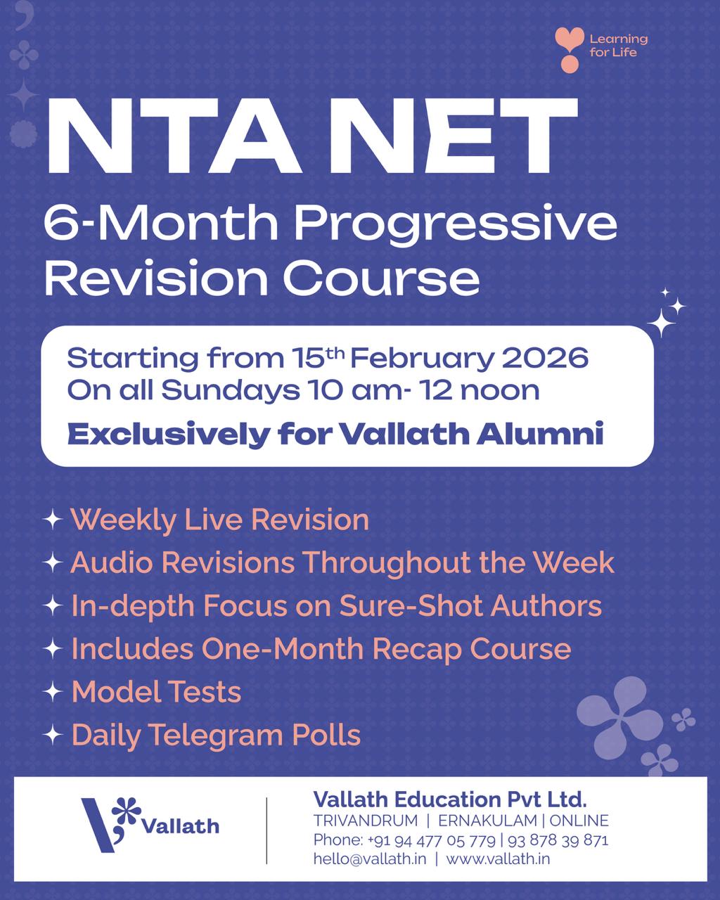 NTA NET 6-Month Progressive Revision Course 2026